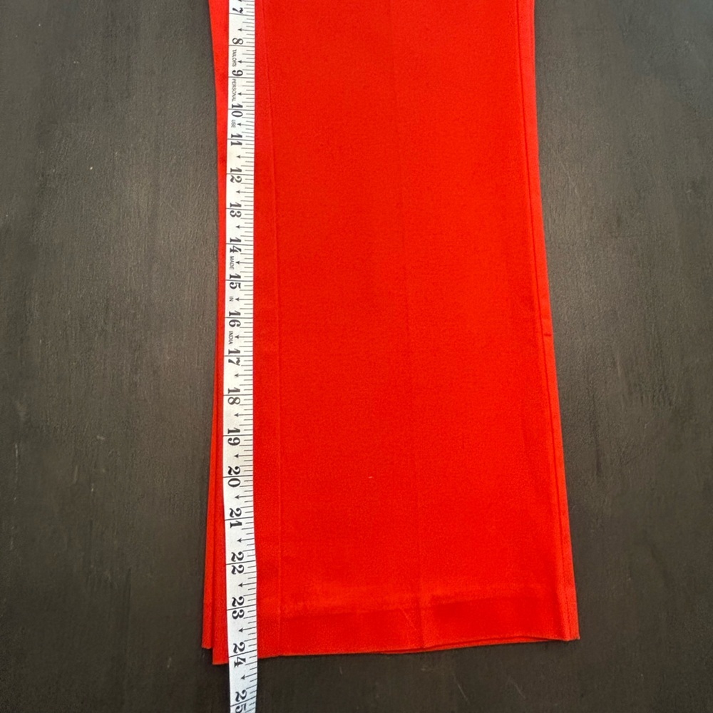 Anne Taylor Loft red wide-leg sailor ankle pants gold button detail NWT 00 PET - Picture 10 of 11